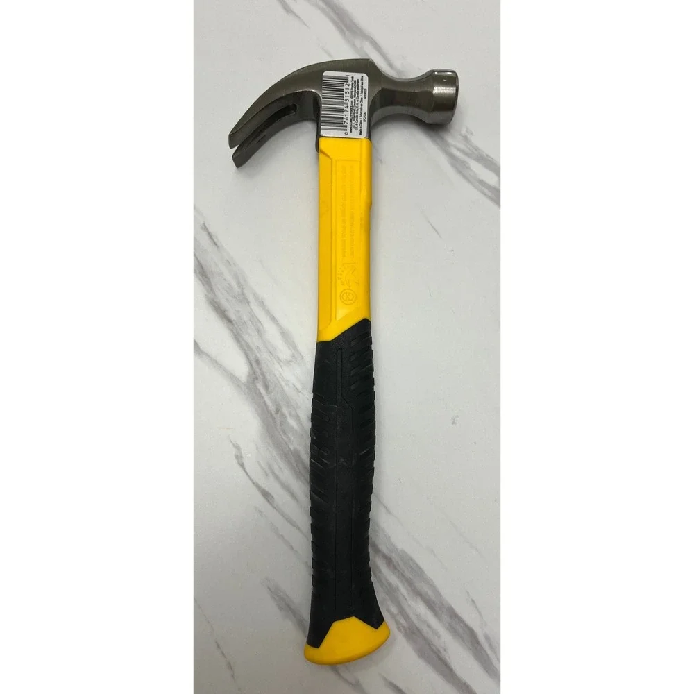 Stanley 16 oz Fiberglass Curved Claw Hammer Yellow Black STHT51512 Hand Tool - Picture 2 of 4